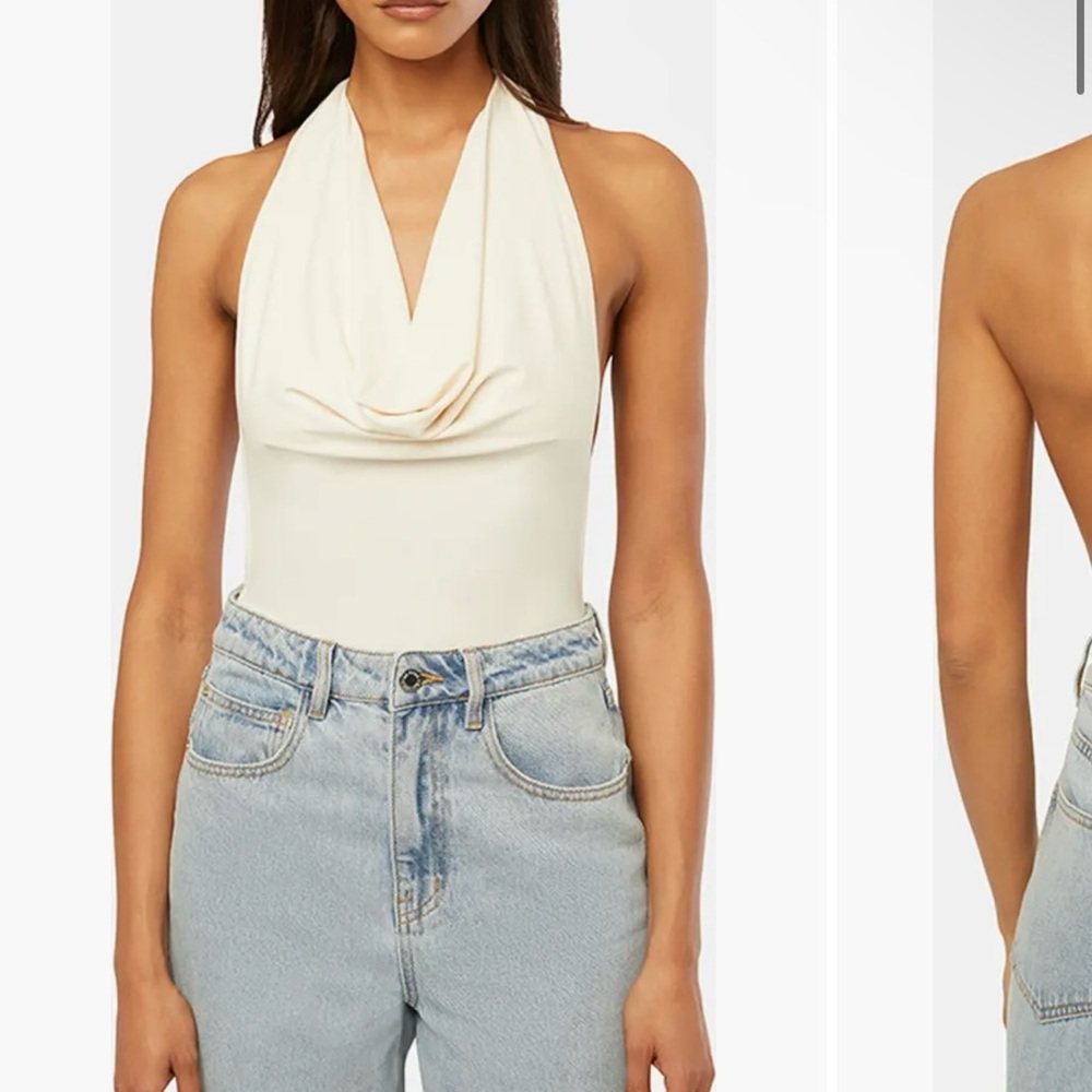 Brand New WeWoreWhat Cowl Neck Bodysuit